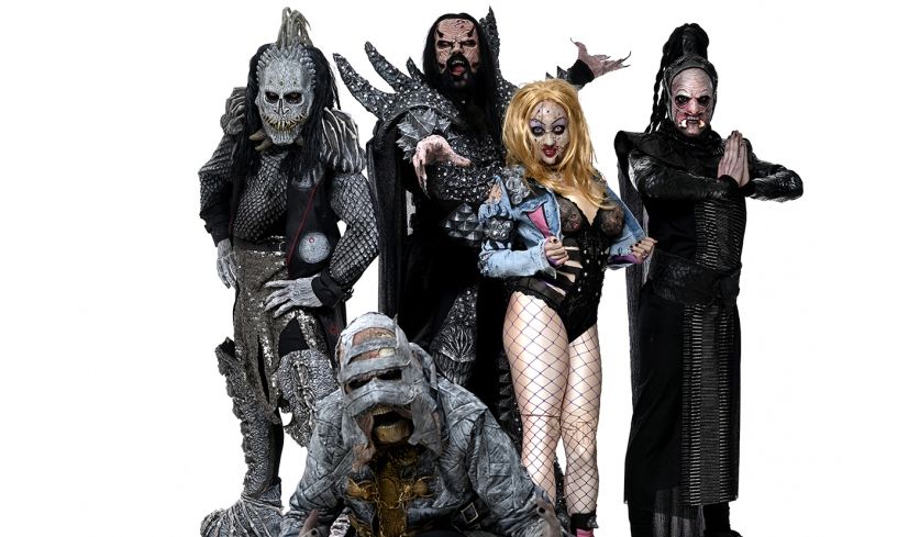 Bandfoto von Lordi aus dem Jahr 2021.