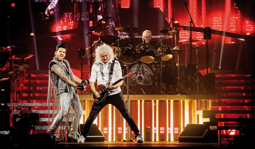 Livefoto von Queen und Adam Lambert.