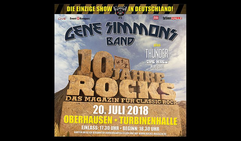 Poster des ROCKS-Jubiläumskonzertes am 20. Juli 2018.