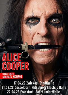 Tourposter der Alice Cooper- und Michael Monroe-Tour 2022.