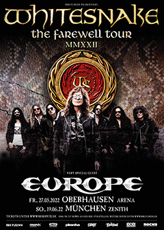Poster der Whitesnake-Tour 2022.