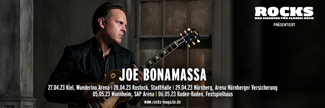 Präsentations-Slider der Joe Bonamassa-Tour 2023.