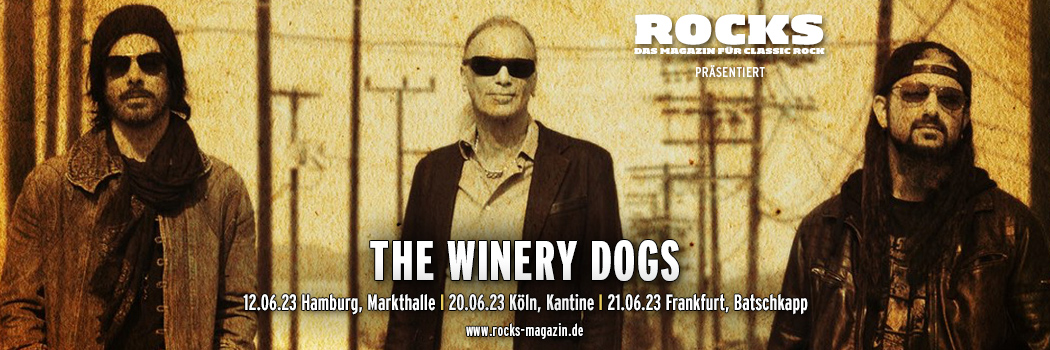 Präsentations-Slider der Winery Dogs-Tour 2023.