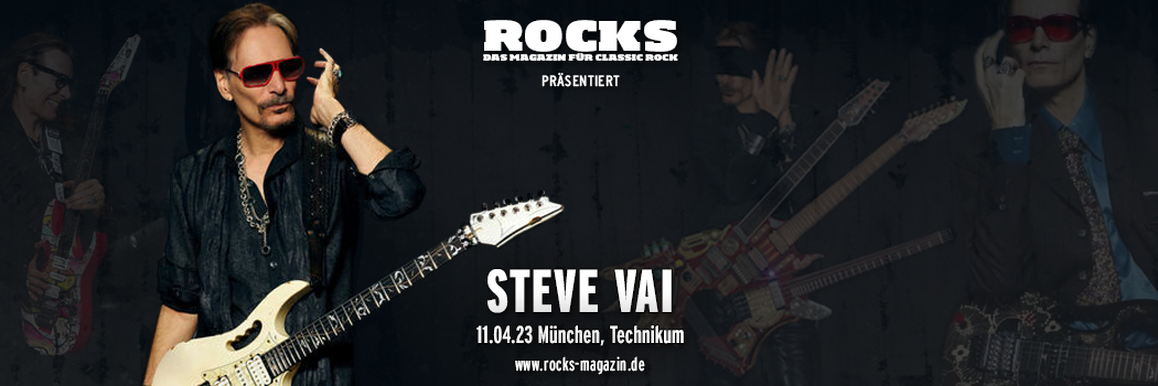 Präsentations-Slider der Steve Vai-Tour 2023.