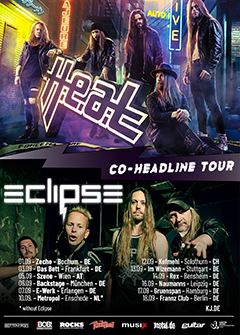 Tourposter der H.E.A.T/Eclipse-Co-Headlinertour 2023.