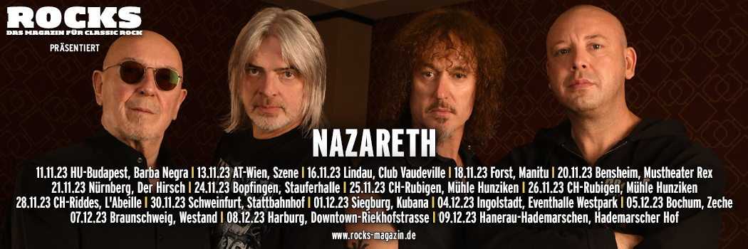 Präsentations-Slider der Nazareth-Tour 2023.