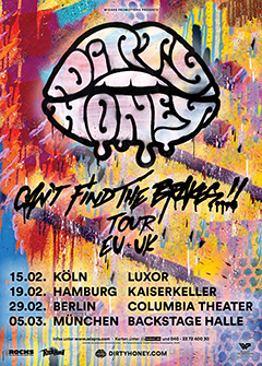 Tourposter der Dirty Honey-Tour 2024.