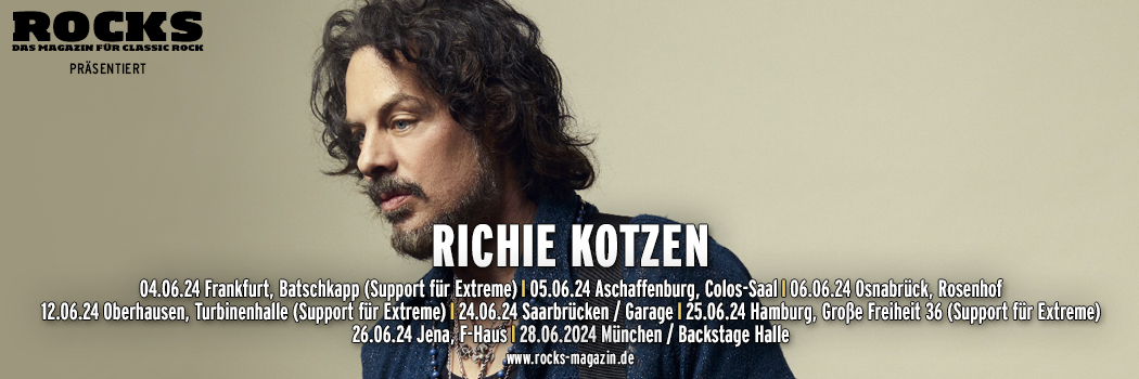 Präsentations-Slider der Richie Kotzen-Tour 2024.
