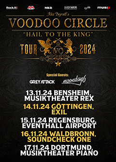 Tourposter der Voodoo Circle-Tour 2024.