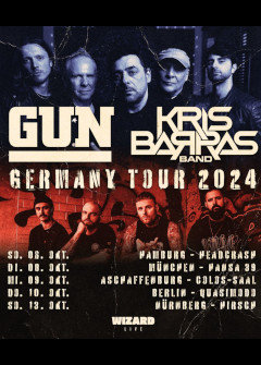 Tourposter der gemeinsamen Tour von Gun und der Kris Barras Band.