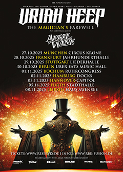 Tourposter der Uriah Heep-Tour 2025.