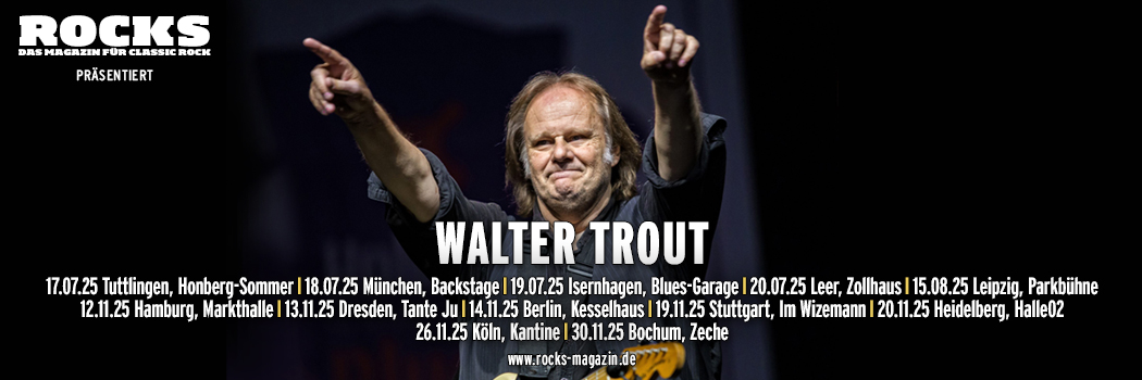 Präsentations-Slider der Walter Trout-Tour 2025.