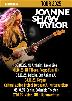 Tourposter der Joanne Shaw Taylor-Tour 2025.