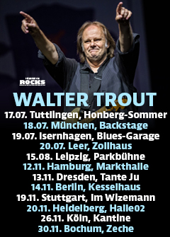 Tourposter der Walter Trout-Tour 2025.
