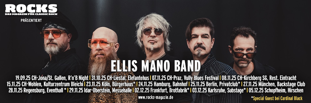 Präsentations-Slider der Ellis Mano Band-Tour 2025.