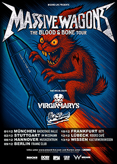 Tourposter der Massive Wagons-Tour 2025.