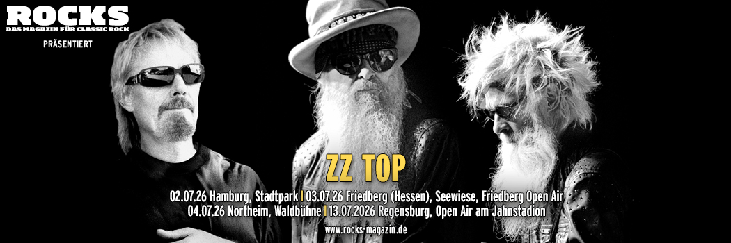 Präsentations-Slider der ZZ Top-Tour 2026.