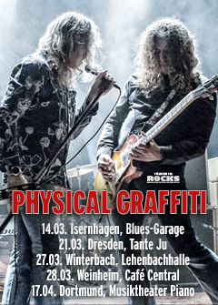 Tourposter der Physical Graffiti-Tour 2026.