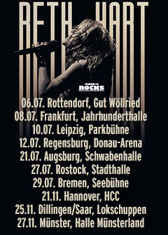 Tourposter der Beth Hart-Tour 2026.