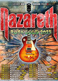 Tourposter der Nazareth-Tour 2023.