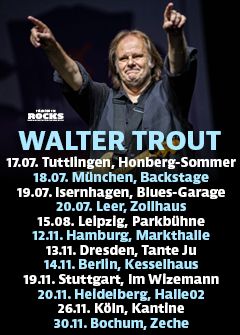 Tourposter der Walter Trout-Tour 2025.