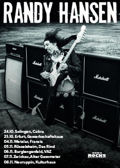 Tourposter der Randy Hansen-Tour 2025.