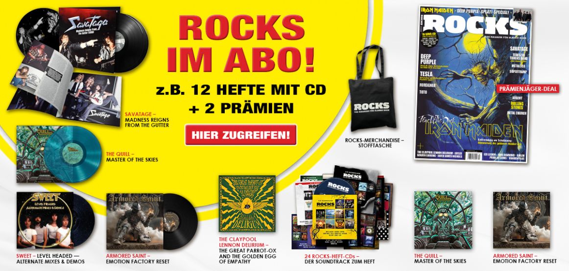 ROCKS im Abo 04/2026 (gelb, rote Schrift)