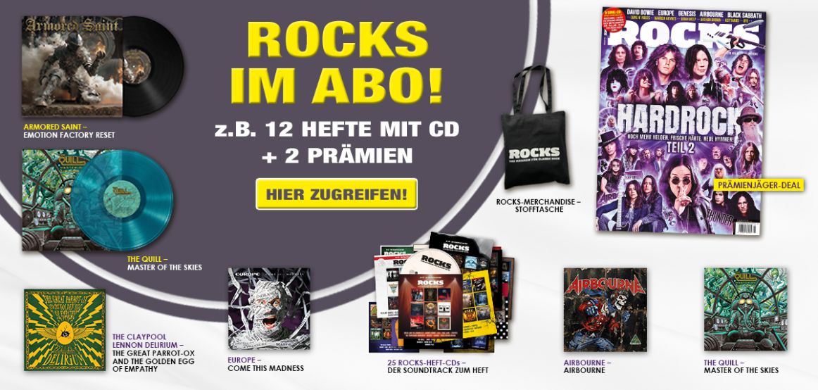 ROCKS im Abo 05/2026 (grau, gelbe Schrift)