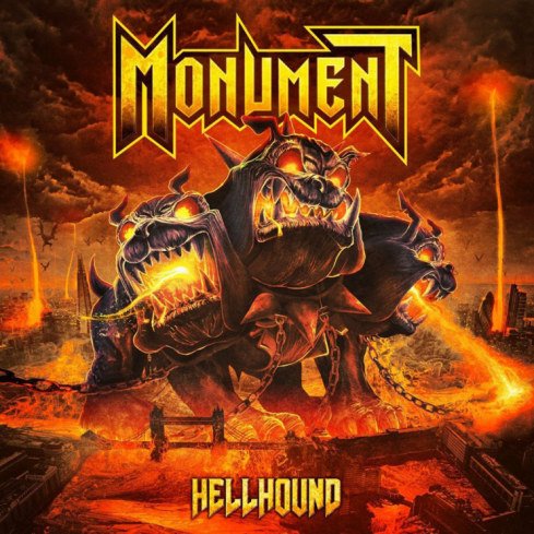Cover des Monument-Albums "Hellhound".