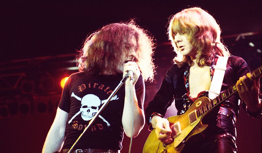 Livefoto von Paul Rodgers und Mick Ralphs von Bad Company aus dem Jahr 1974 von Chris Walter.