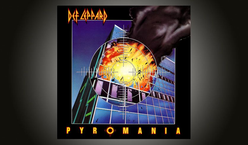 Jubiläumsgrafik des Def Leppard-Albums "Pyromania".