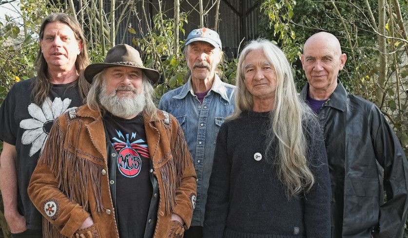 Bandfoto von Hawkwind aus dem Jahr 2024 von Richard Nash (bereitgestellt von Cherry Red).