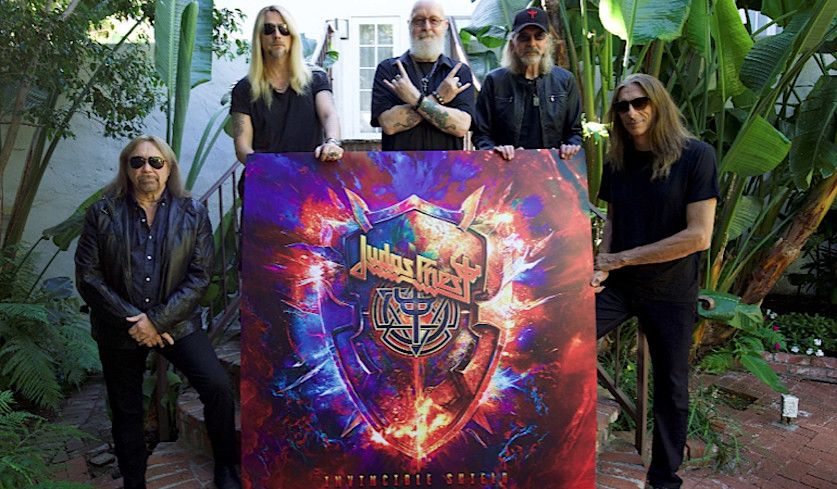 Bandfoto von Judas Priest aus dem Jahr 2023 von James Hodges Photography (bereitgestellt von Chipster PR).