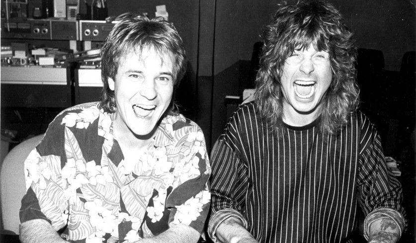 Foto von Keith Olsen (links) mit Ozzy Osbourne.