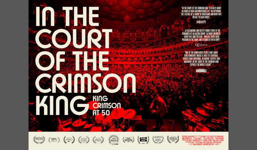 Werbeplakat für die King Crimson-Dokumentation "In the Court Of The Crimson King: King Crimson At 50".