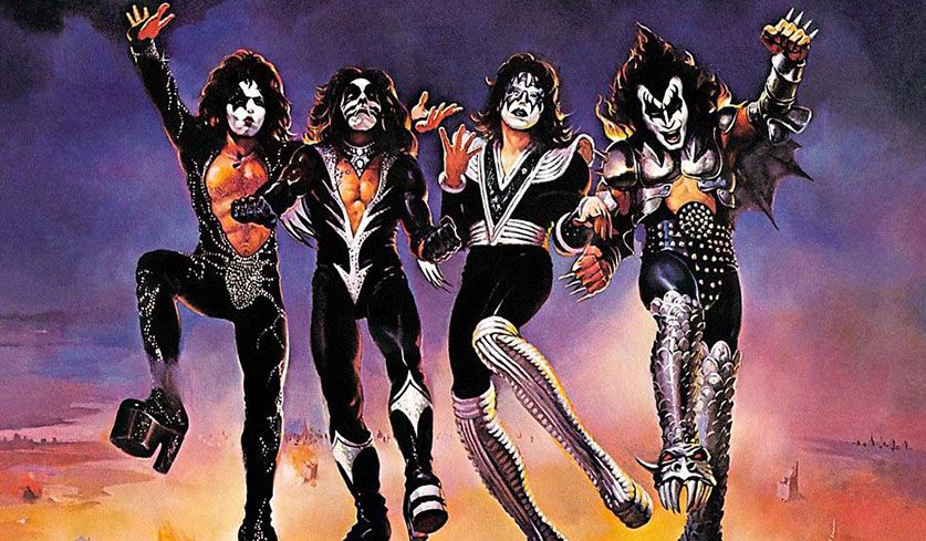 Zeichnung von Kiss vom "Destroyer"-Cover.