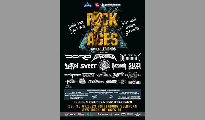 Poster des Rock Of Ages-Festivals 2023.