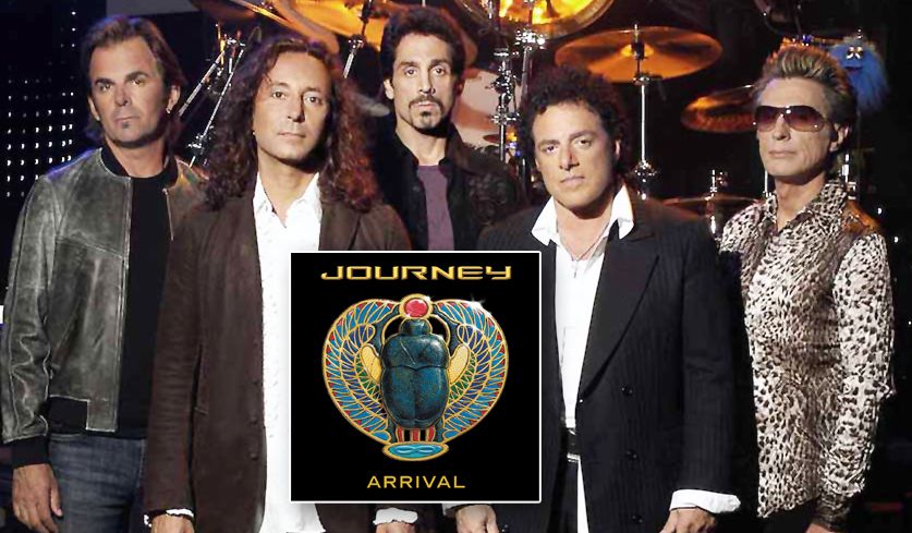 Bandfoto von Journey mit Steve Auguri.