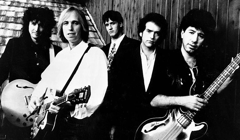Bandfoto von Tom Petty & The Heartbreakers aus dem Jahr 1989.
