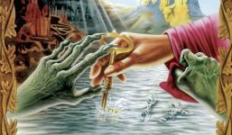 Auschnitt aus dem Album-Cover "Keeper Of The Seven Keys Pt. 2" von Helloween.