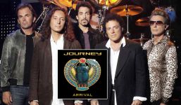 Bandfoto von Journey mit Steve Auguri.
