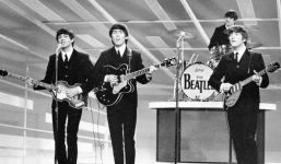 Livefoto von den Beatles aus dem Jahr 1964 (bereitgestellt von Journalistenlounge)