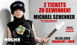 Verlosungsgrafik zur Michael Schenker-Tour 2026.